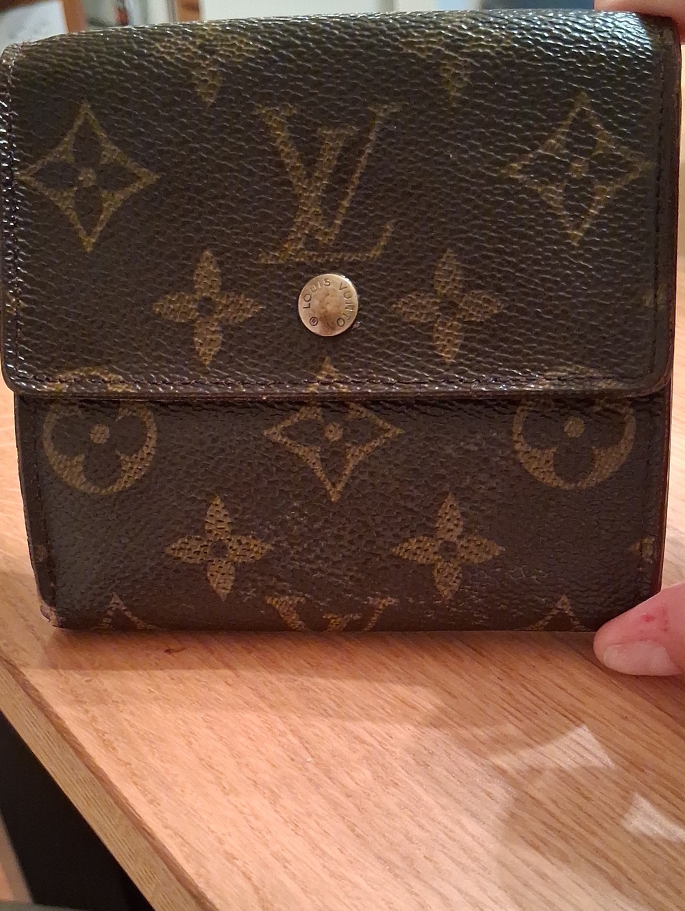 Louis Vuitton Monogram Wallet in Brown and Gold Hardware